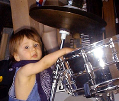 Milo on the drums, August 12